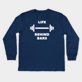 Funny Bodybuilding Barbell T-Shirt Kids Long Sleeve T-Shirt